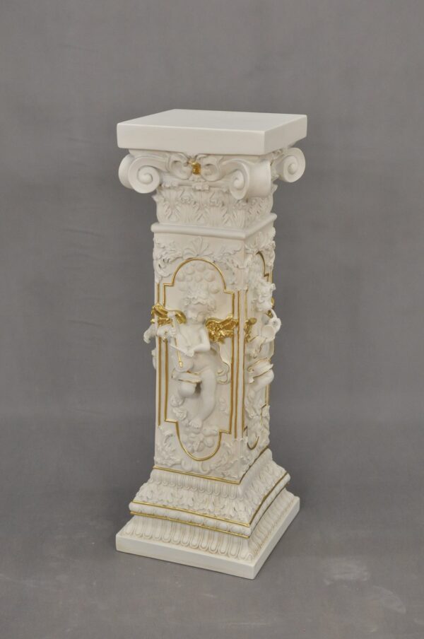 Säule mit Engeln, die Instrumente spielen 83 cm