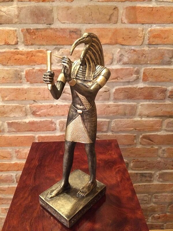 Statue des ägyptischen Mondgottes Thoth, Erfinder der ägyptischen Schrift 30cm