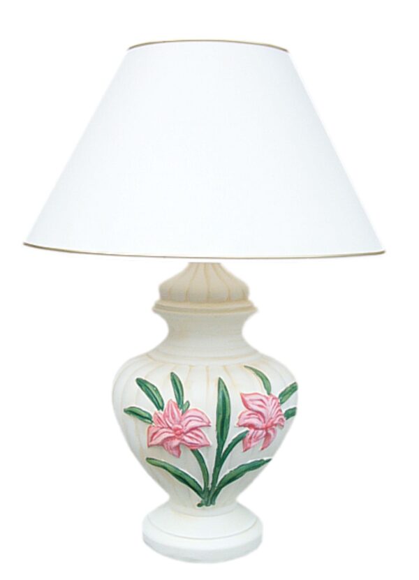 Schöne Lampe mit Blume 64 cm