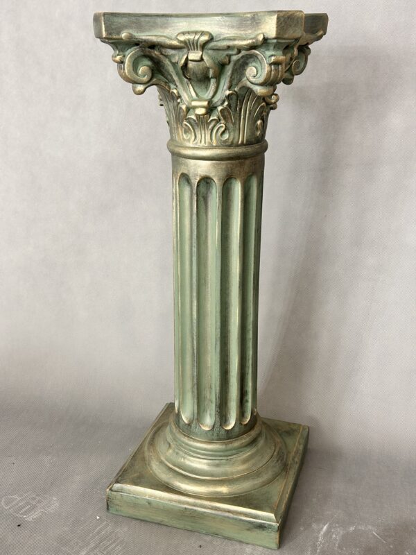 Weiße Säule mit goldenem Besatz 76 cm – Bild 2