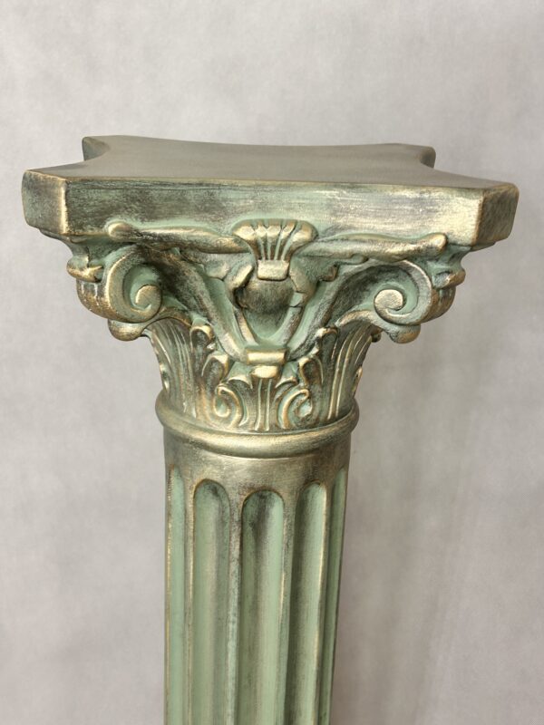 Weiße Säule mit goldenem Besatz 76 cm – Bild 4