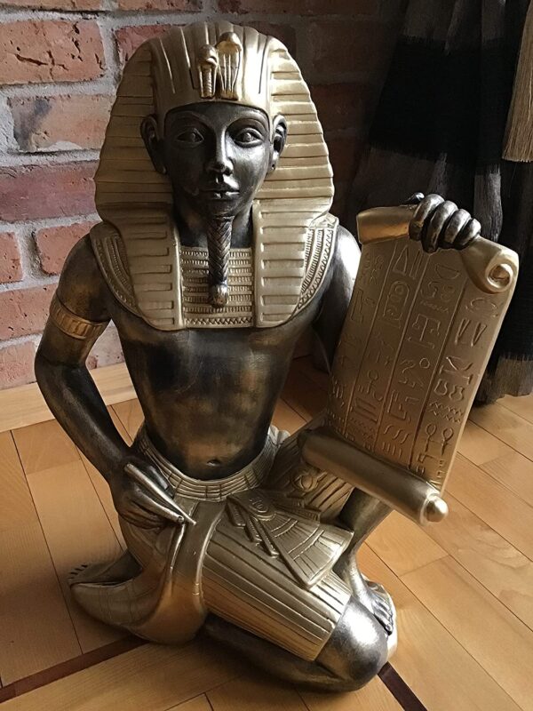 Statue des Pharaos mit ägyptischer Schrift 51 cm – Bild 4