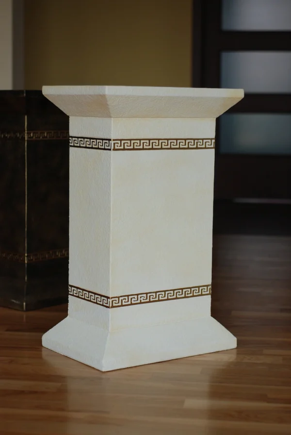 Rechteckige Säule mit griechischem Muster 73 cm