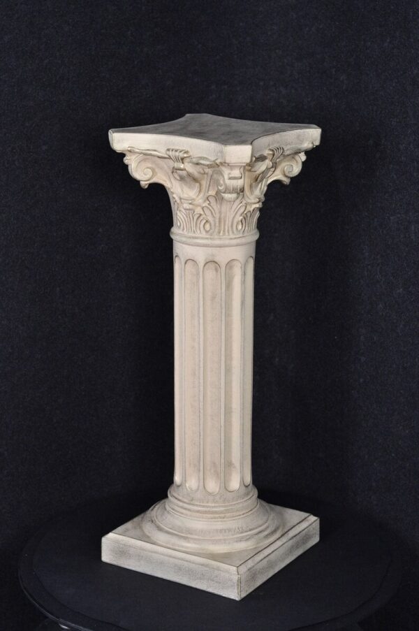 Weiße Säule mit goldenem Besatz 76 cm – Bild 7