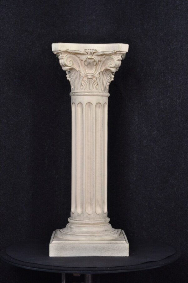 Weiße Säule mit goldenem Besatz 76 cm – Bild 6