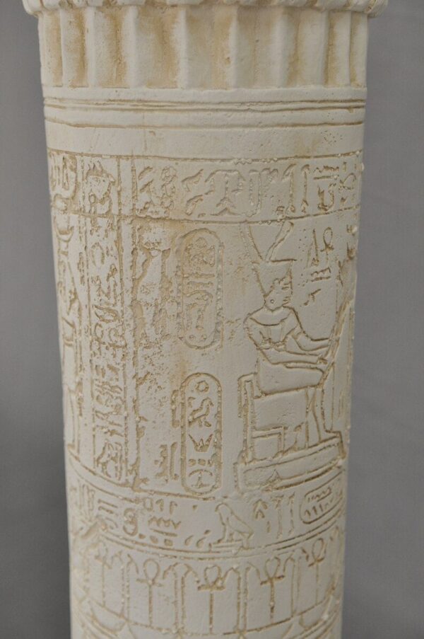 Ägyptische Säule reich mit Hieroglyphen verziert 89 cm – Bild 4