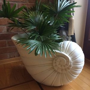 Muschel, Schnecke, Ammonit schöne Vase. 31 cm.