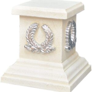 Säule, Podest mit Lorbeer, 30 cm.